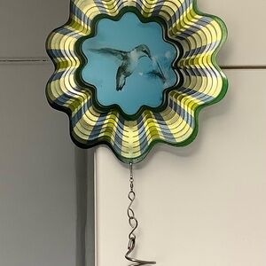 Colorful Hummingbird Wind Spinner
